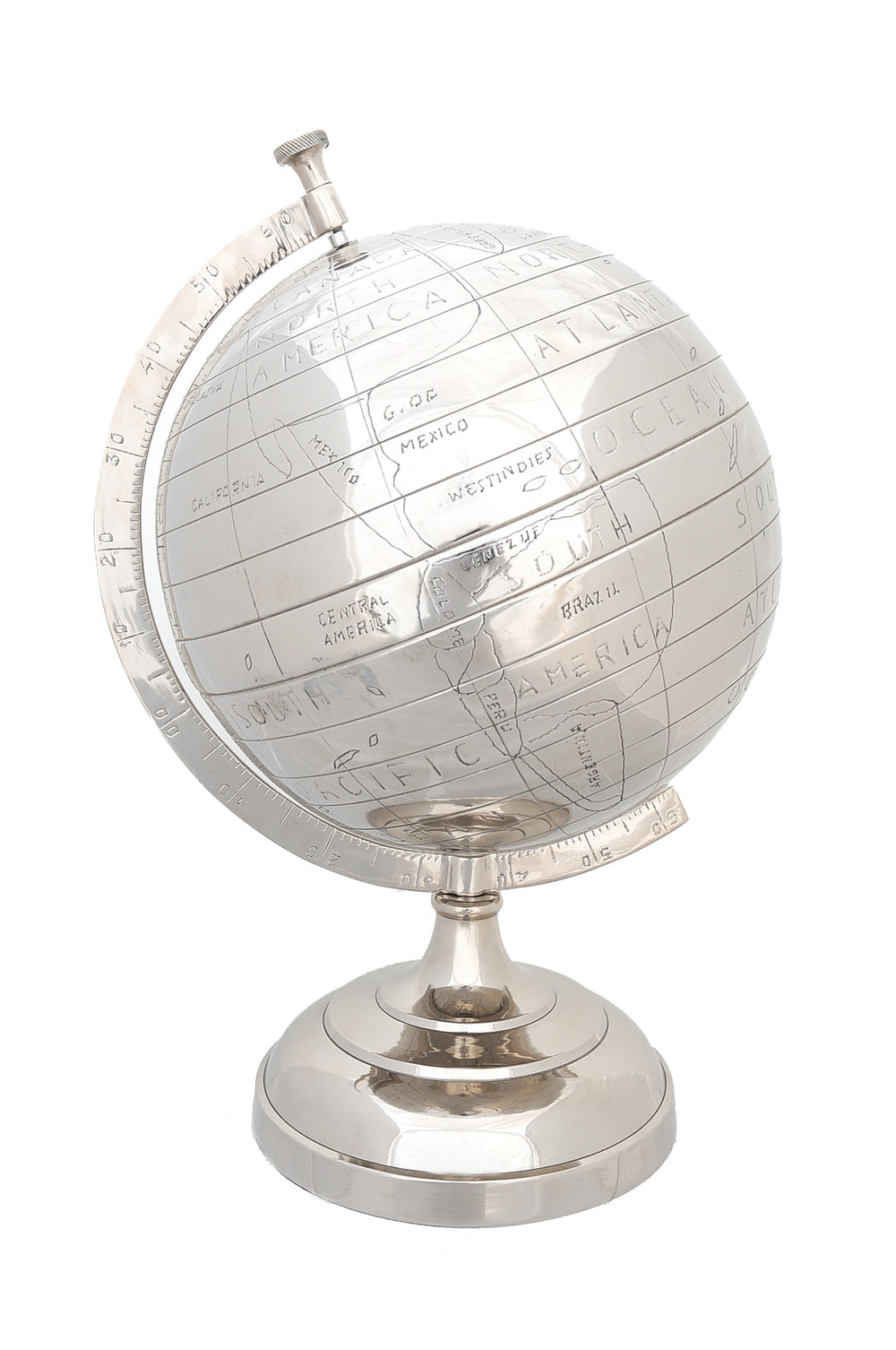 Homeroots 13" X 14.5" X 21" Alum Globe 13 Inches  Metal 364193