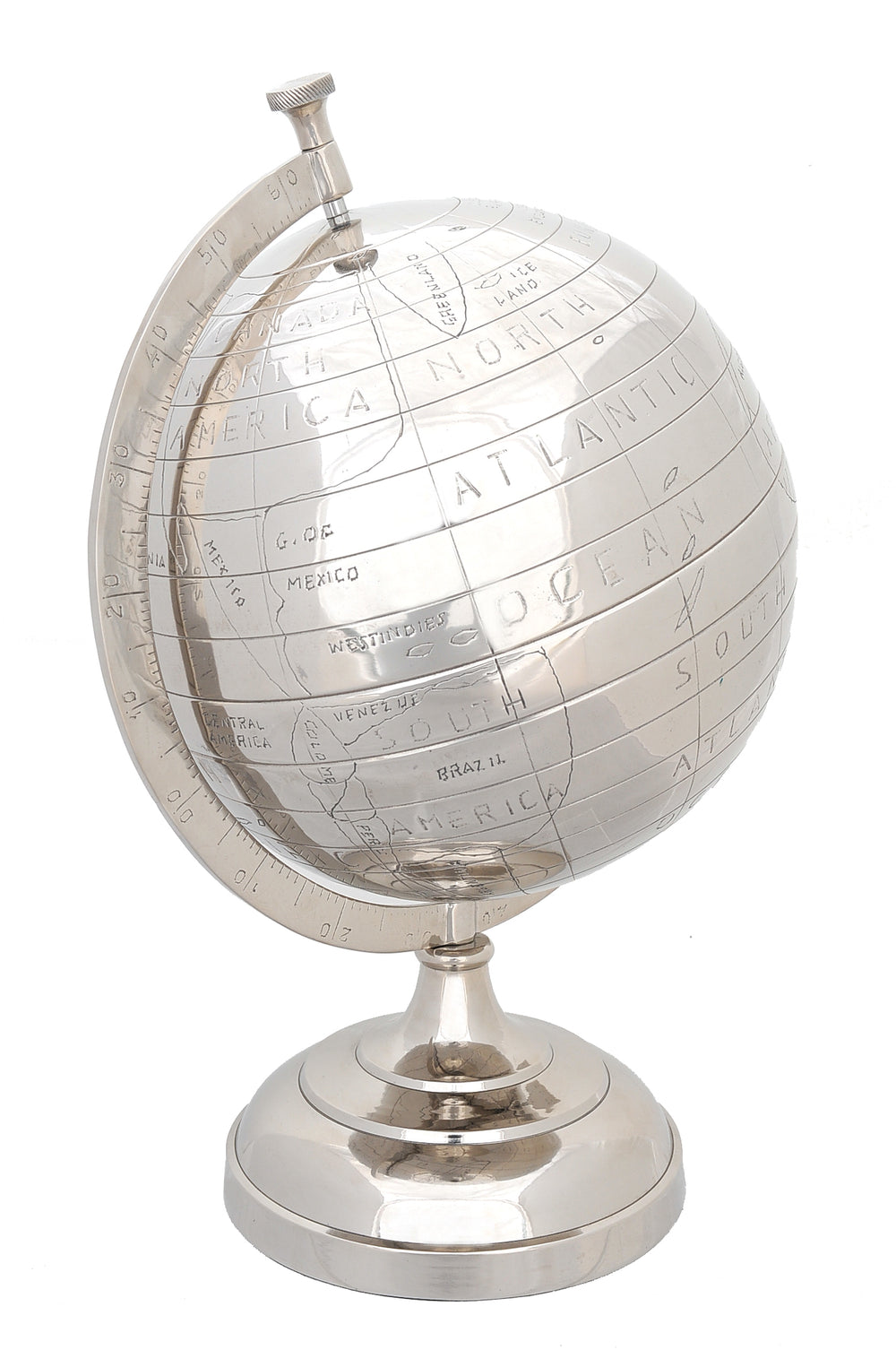 Homeroots 13" X 14.5" X 21" Alum Globe 13 Inches  Metal 364193