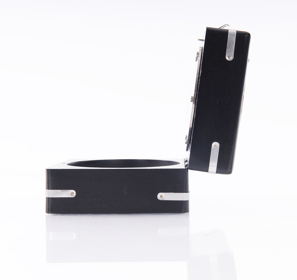 Homeroots Brass Compass And Clock With Wooden Case  Metal 364196