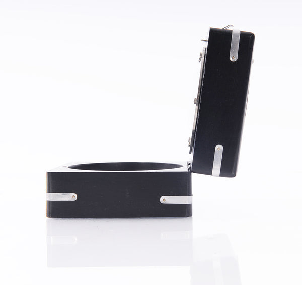 Homeroots Brass Compass And Clock With Wooden Case  Metal 364196