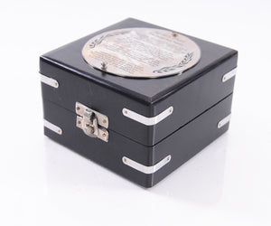 Homeroots Brass Compass And Clock With Wooden Case  Metal 364196