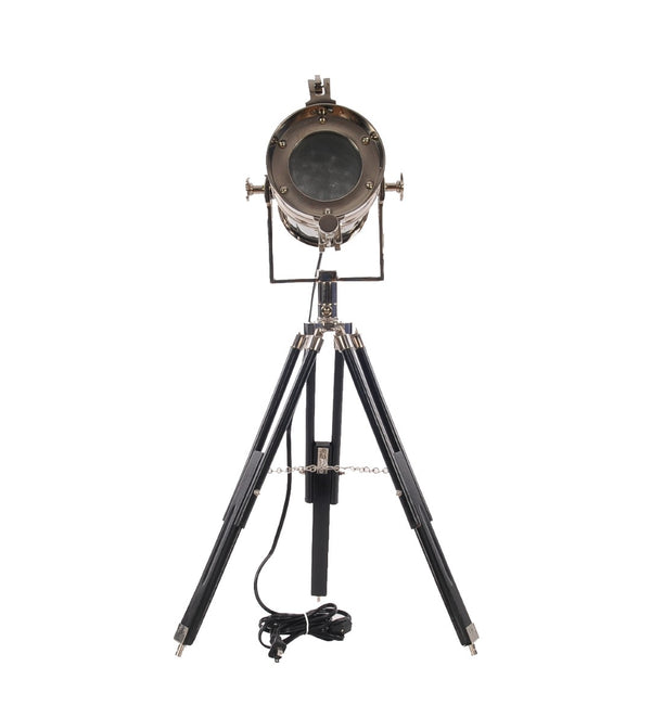 HomeRoots 29" Silver Tripod Floor Lamp – Modern Industrial Design with Metal Shade for Stylish Ambient Lighting 364197