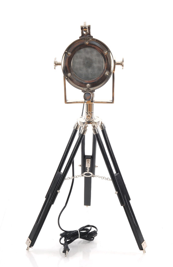 HomeRoots 29" Silver Tripod Floor Lamp – Modern Industrial Design with Metal Shade for Stylish Ambient Lighting 364197