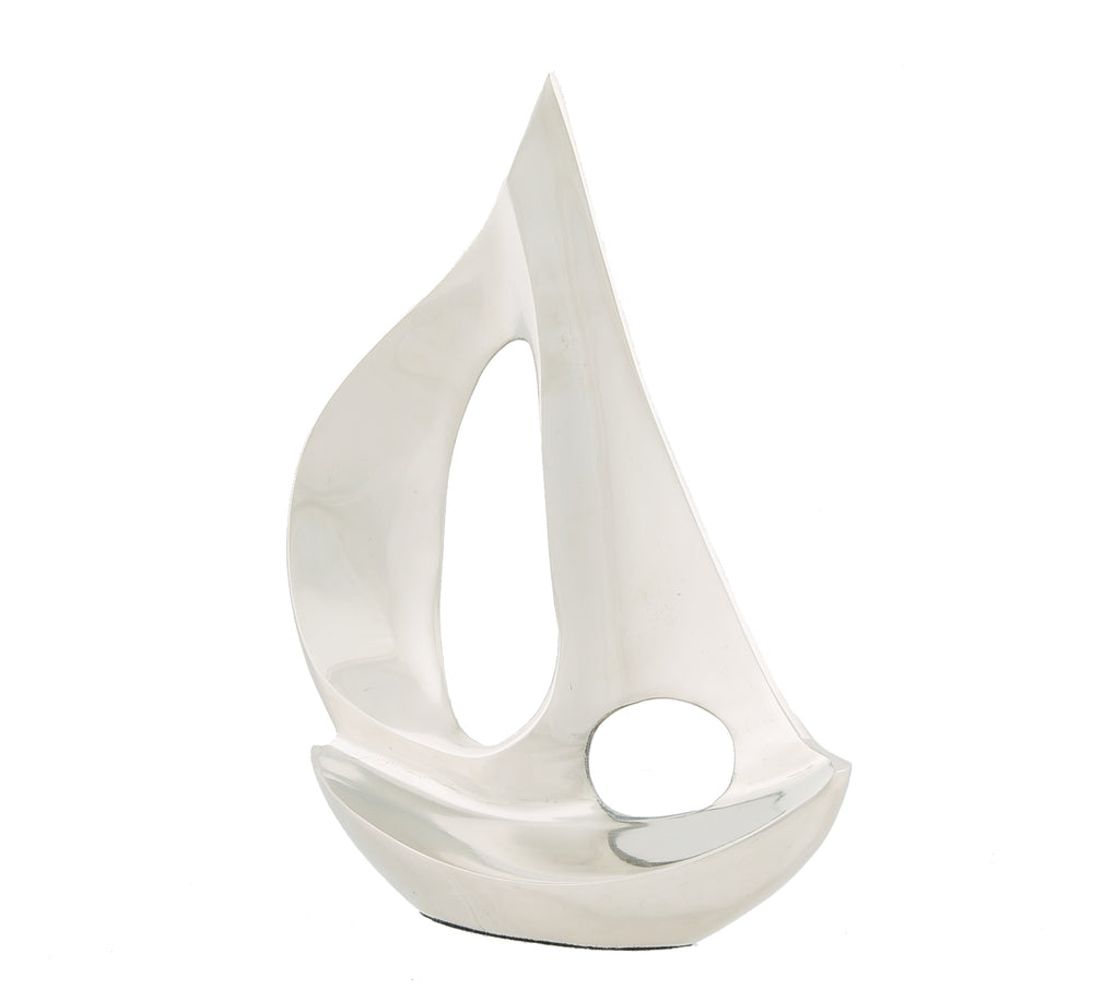 Homeroots 3.25" X 9" X 12.25" Alum Boat Small  Aluminum 364198