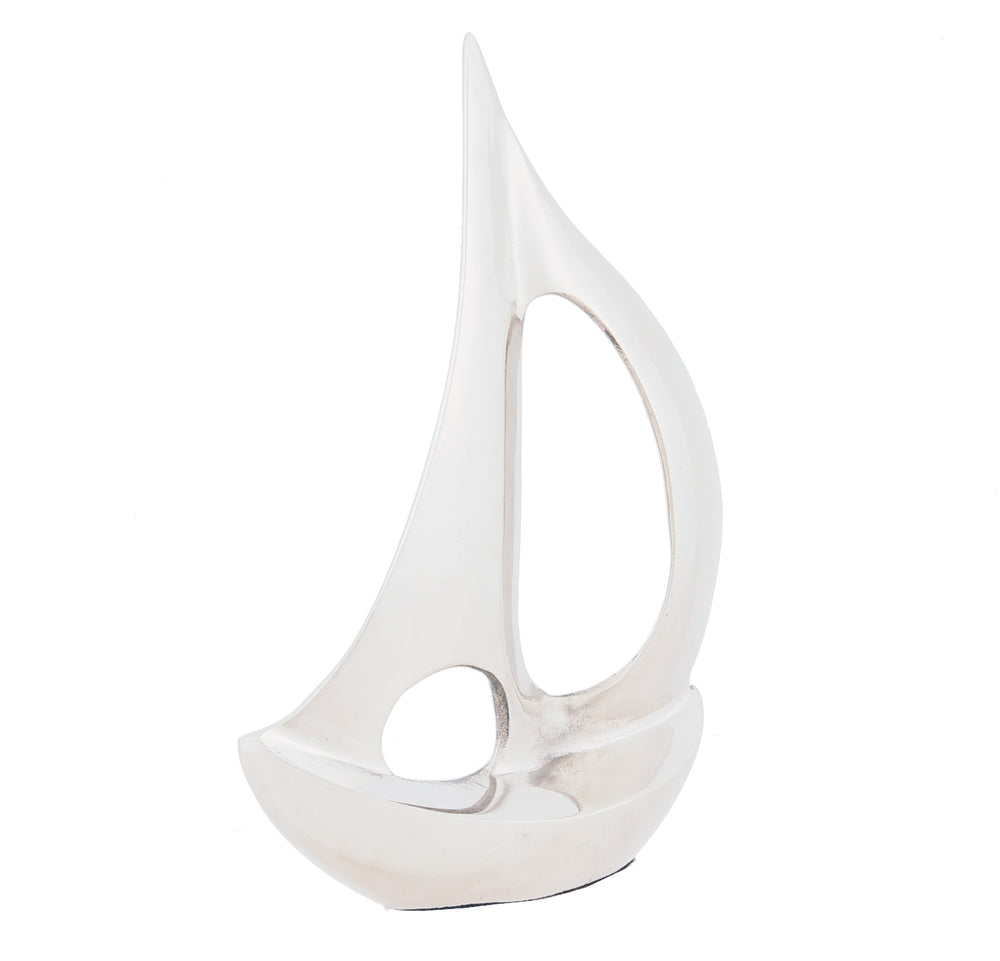 Homeroots 3.25" X 9" X 12.25" Alum Boat Small  Aluminum 364198