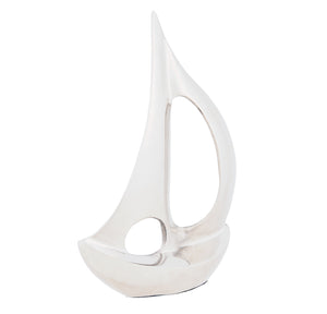 Homeroots 3.25" X 9" X 12.25" Alum Boat Small  Aluminum 364198