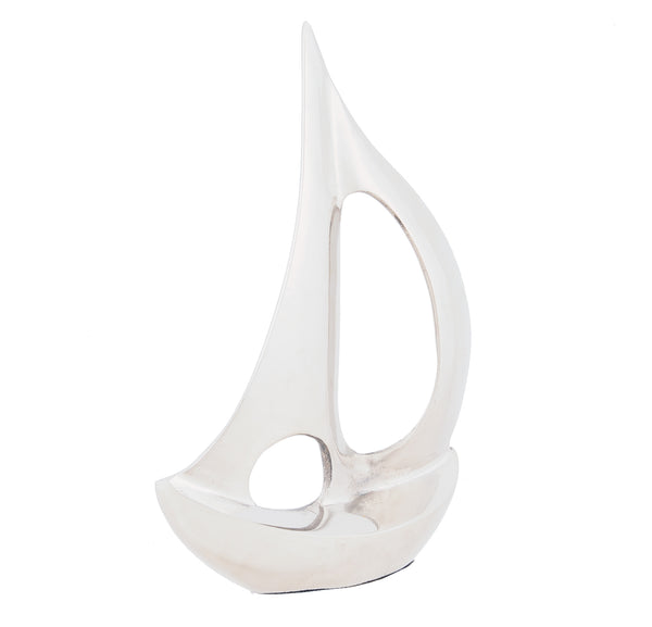 Homeroots 3.25" X 9" X 12.25" Alum Boat Small  Aluminum 364198