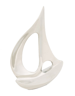 Homeroots 3.25" X 9" X 12.25" Alum Boat Small  Aluminum 364198