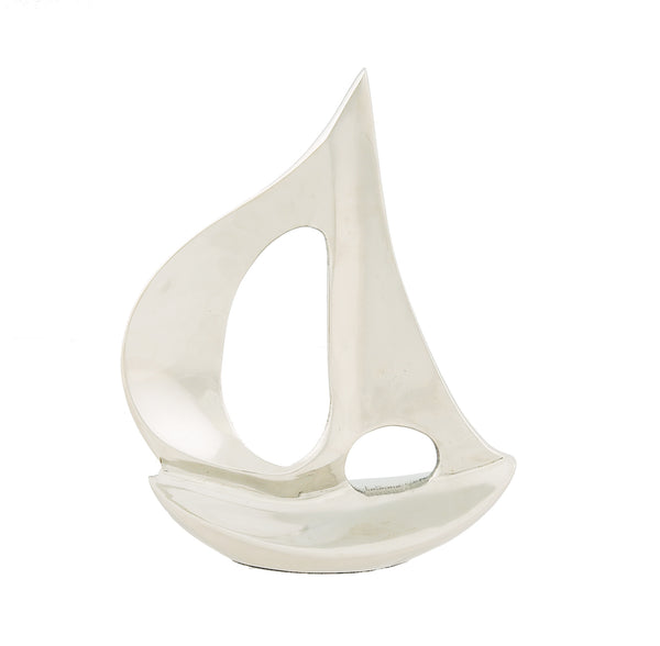 Homeroots 3.25" X 9" X 12.25" Alum Boat Small  Aluminum 364198