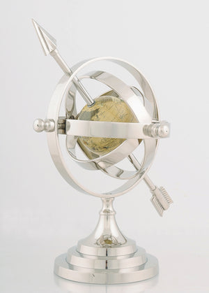 Homeroots 8.5" X 10" X 12.5" Alum Armillary  Metal 364201