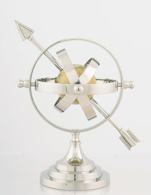 Homeroots 8.5" X 10" X 12.5" Alum Armillary  Metal 364201