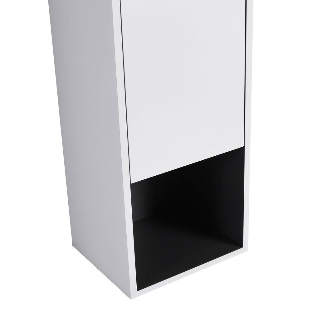 English Elm 12" Bathroom Side Cabinet - Modern Wall-Mounted Design With Soft-Close Doors For Stylish Storage W999P248645