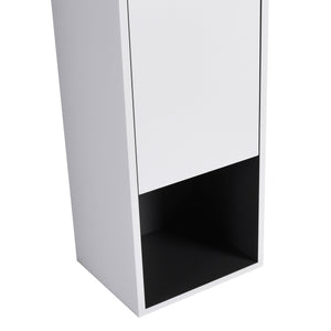 English Elm 12" Bathroom Side Cabinet - Modern Wall-Mounted Design With Soft-Close Doors For Stylish Storage W999P248645