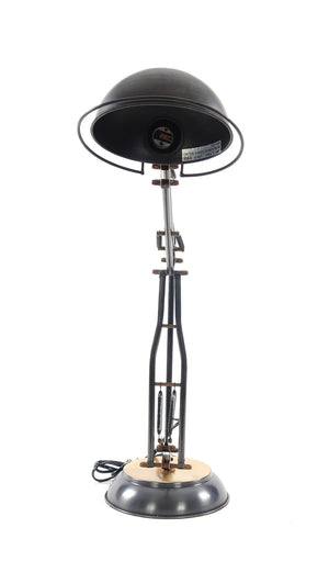 HomeRoots 33" Industrial Black Metal Desk Lamp with Bowl Shade - Perfect for Modern Workspaces and Reading 364202