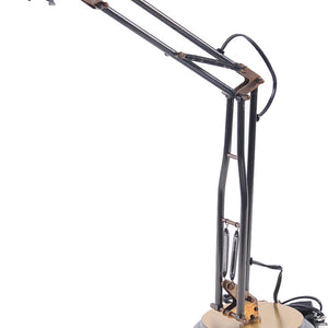 HomeRoots 33" Industrial Black Metal Desk Lamp with Bowl Shade - Perfect for Modern Workspaces and Reading 364202