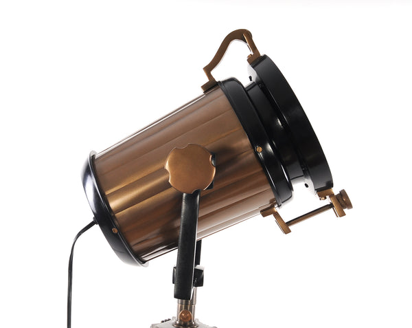 Homeroots 28" X 28" X 65.5" Alum Steel Spot Light Wood Stand Textured Glass  Metal 364210