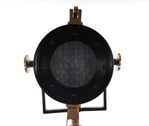 Homeroots 28" X 28" X 65.5" Alum Steel Spot Light Wood Stand Textured Glass  Metal 364210