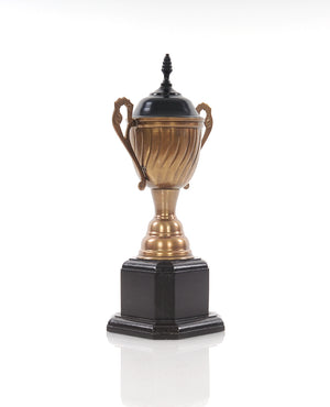 Homeroots 6.5" X 4.5" X 12.5" Alum Wooden Trophy Big  Metal 364217