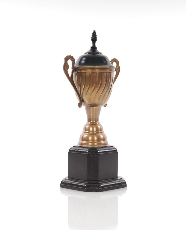 Homeroots 6.5" X 4.5" X 12.5" Alum Wooden Trophy Big  Metal 364217