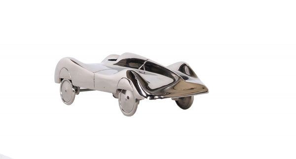 Homeroots 3" Nickel Aluminum Hand Painted Model Car Tabletop Sculpture  Aluminum 364224