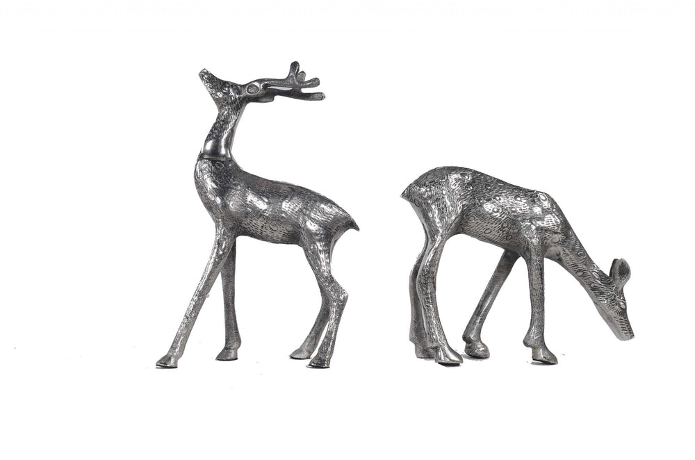 Homeroots Stag And Doe Bookends Or Sculptures  Metal 364228