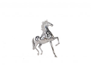 Homeroots Nickel Plated Aluminum Horse Sculpture  Metal 364229