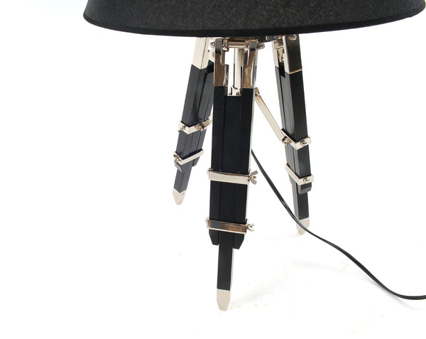 HomeRoots 26" Black Tripod Lamp - Modern Elegance with Empire Shade for Warm Light in Any Living Space 364231