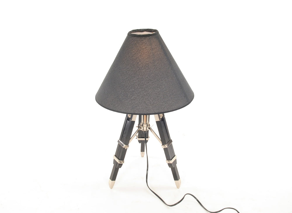 HomeRoots 26" Black Tripod Lamp - Modern Elegance with Empire Shade for Warm Light in Any Living Space 364231