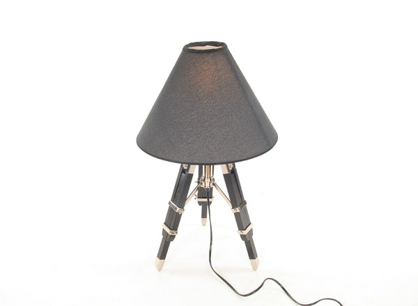 HomeRoots 26" Black Tripod Lamp - Modern Elegance with Empire Shade for Warm Light in Any Living Space 364231