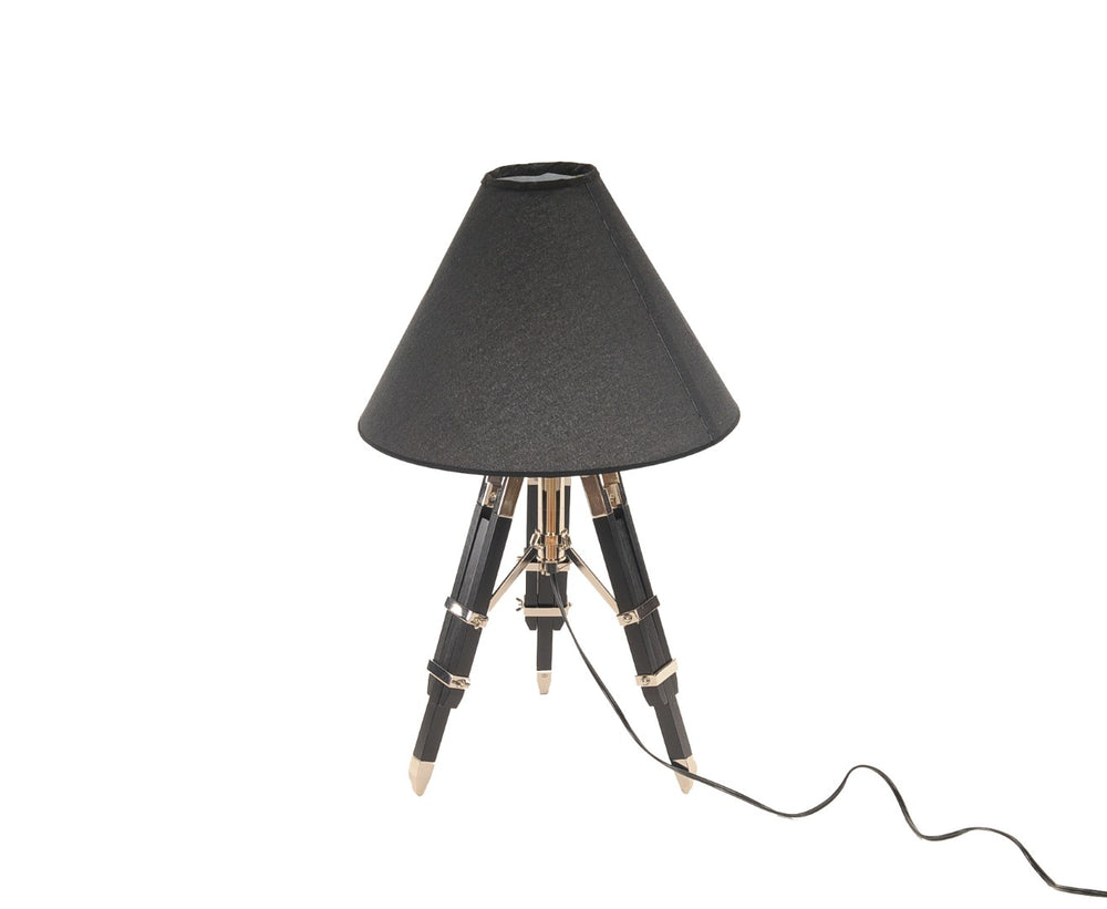 HomeRoots 26" Black Tripod Lamp - Modern Elegance with Empire Shade for Warm Light in Any Living Space 364231
