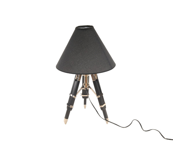 HomeRoots 26" Black Tripod Lamp - Modern Elegance with Empire Shade for Warm Light in Any Living Space 364231