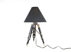 HomeRoots 26" Black Tripod Lamp - Modern Elegance with Empire Shade for Warm Light in Any Living Space 364231