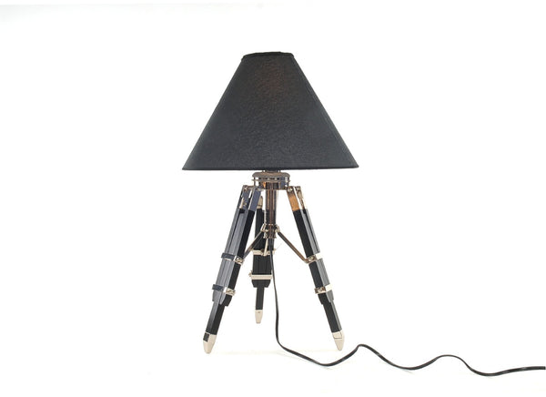HomeRoots 26" Black Tripod Lamp - Modern Elegance with Empire Shade for Warm Light in Any Living Space 364231