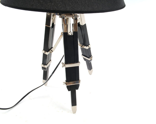 HomeRoots 26" Black Tripod Lamp - Modern Elegance with Empire Shade for Warm Light in Any Living Space 364231