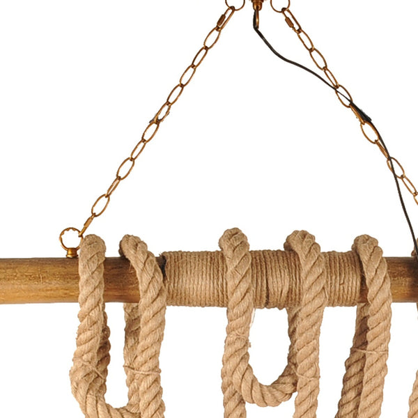 Homeroots 5" X 30" X 50" 6 Bulbs Medusa  Pendant Lamp   364233