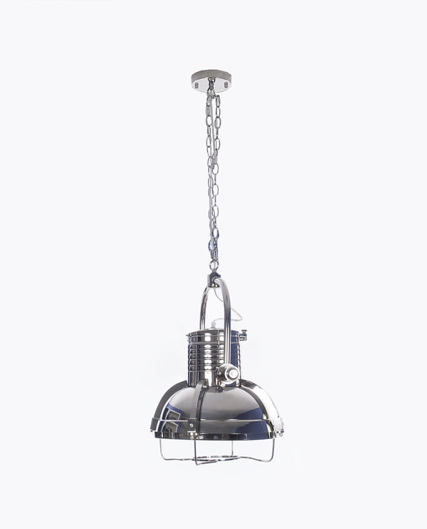 Homeroots 15" X 15" X 66" Large Steel  Pendant Lamp   364235
