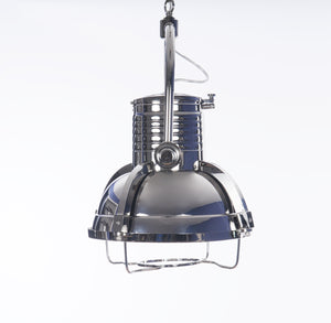 Homeroots 15" X 15" X 66" Large Steel  Pendant Lamp   364235