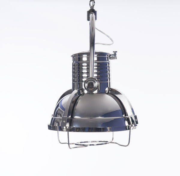 Homeroots 15" X 15" X 66" Large Steel  Pendant Lamp   364235