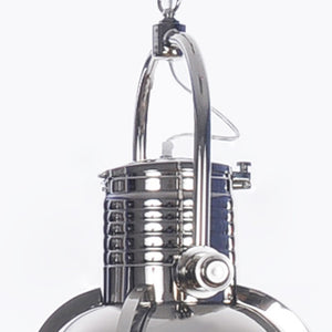 Homeroots 15" X 15" X 66" Large Steel  Pendant Lamp   364235