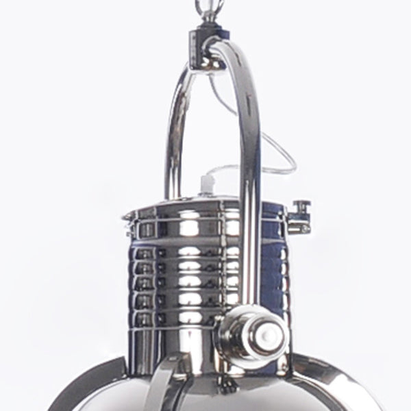 Homeroots 15" X 15" X 66" Large Steel  Pendant Lamp   364235