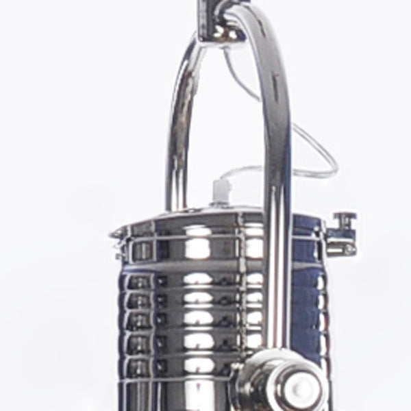 Homeroots 15" X 15" X 66" Large Steel  Pendant Lamp   364235