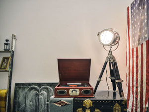 Homeroots 17" X 17" X 35" Stainless Steel  Table Lamp   364236