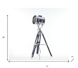 HomeRoots 35" Silver Tripod Lamp – Modern Drum Shade for Ambient Lighting, Stylish Home Décor Accent Piece 364236