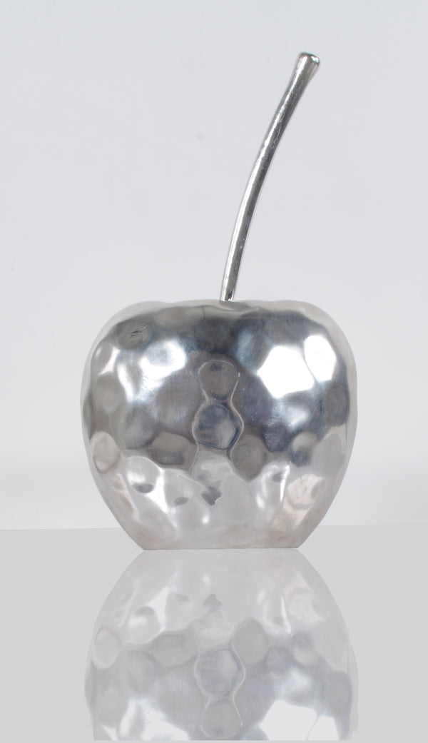Homeroots Delicious Hammered Finish Apple Statue  Resin 364249