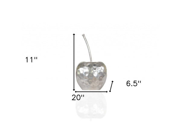 Homeroots Delicious Hammered Finish Apple Statue  Resin 364249