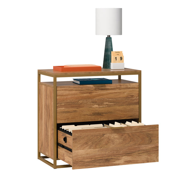 English Elm Lateral File - Elegant Brown Finish, Spacious Storage With Smooth-Access Drawers For Home Office B356P402782