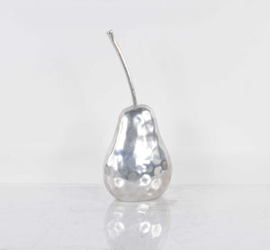 Homeroots Delicious Hammered Finish Pear Statue  Resin 364250