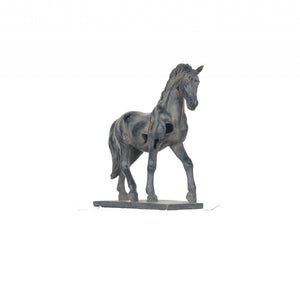 Homeroots Handmade Rustic Horse Statue  Resin 364251