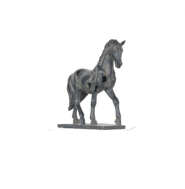 Homeroots Handmade Rustic Horse Statue  Resin 364251
