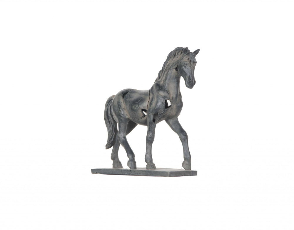 Homeroots Handmade Rustic Horse Statue  Resin 364251